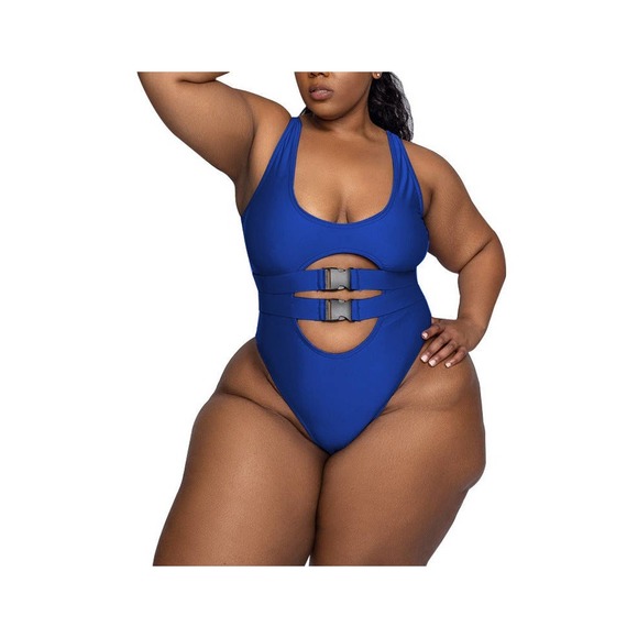 Leopard Print Plus Size Bikini Curvy Woman Beach Wear One Piece Swimsuit - Picture 10 of 12